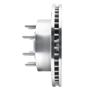 Ford F-250 Brake Rotor (1) - Front Right - R1 Concepts - Drilled & Slotted - Silver - `06-`12